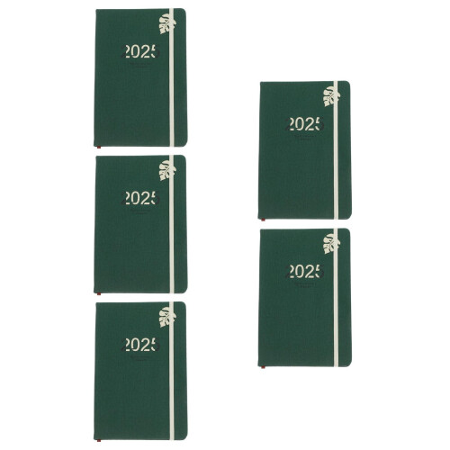 5Pièces Planner Vert Design Élégant Couverture Lisse 2