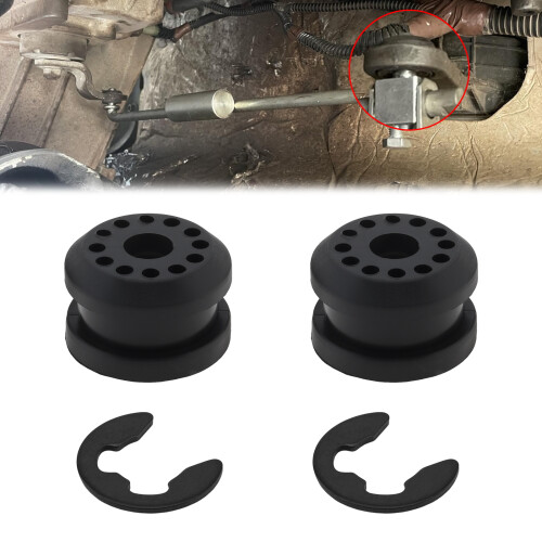 2pcs 68078974AA Transfer Case Shift Linkage Bushing Fit for Dodge Rams 1500 with 2 E Type Clips Rubber Shift Cable Bushing 1