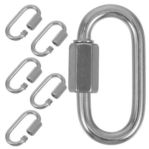 18Pcs Silver Metal Quick Link Chain Connectors Threaded Locking Links 1