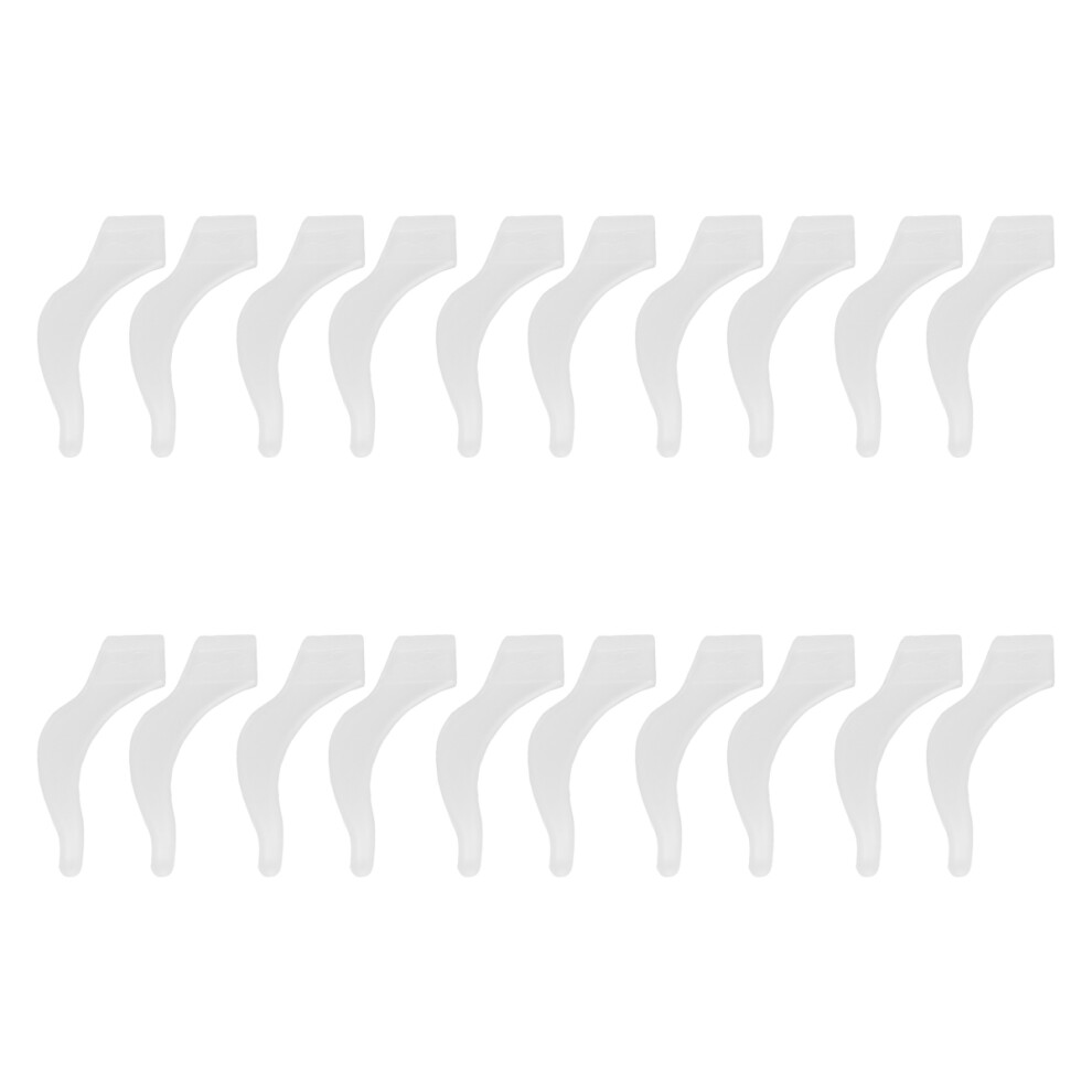 Ohphcall 10Pairs Durable Silicone Anti-Slip Glasses Set White Ear Hook Covers