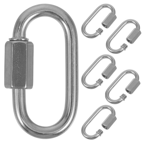 18Pcs Silver Metal Quick Link Chain Connectors Threaded Locking Links 2