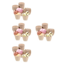 200Pièces Bols Dessert Kaki En Pulpe Écologique Pour Glaces Yaourts