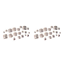 48Pièces Ongles Fausse Argent Durable, Caps De Faux Ongles Pour Femmes