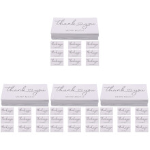 400Pcs White Paper Thank You Cards Cute Small Business Cards for Gifts