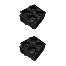 100Pièces Plateau Transport Boissons Plastique Noir Pour Café Lait