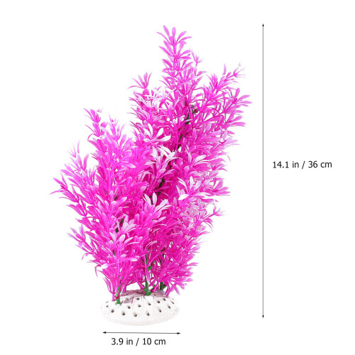 3Pièces Plantes D'aquarium Violet En Durable Décor 1