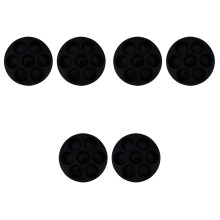 6Pcs Silicone Muffin Cake Molds Black Reusable Air Fryer Baking Cups