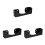 3Pcs Black Acrylic Baseball Cap Storage Organizer Wall-Mounted Rack 5