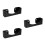 3Pcs Black Acrylic Baseball Cap Storage Organizer Wall-Mounted Rack 6