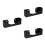 3Pcs Black Acrylic Baseball Cap Storage Organizer Wall-Mounted Rack 7