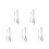 10Pcs Stainless Steel Snail Tong and Fork for 1