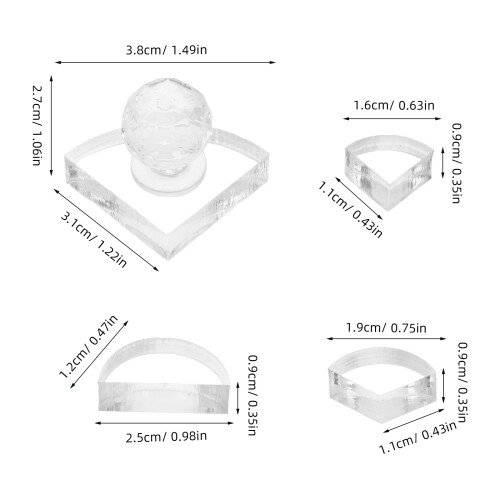 4Pcs Crystal Eyeshadow Powder Pressing Stamp Portable Makeup Accessory 1