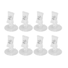 8Pcs Safe Transparent Suction Cup Clip Aquarium Feeding Seaweed Holder