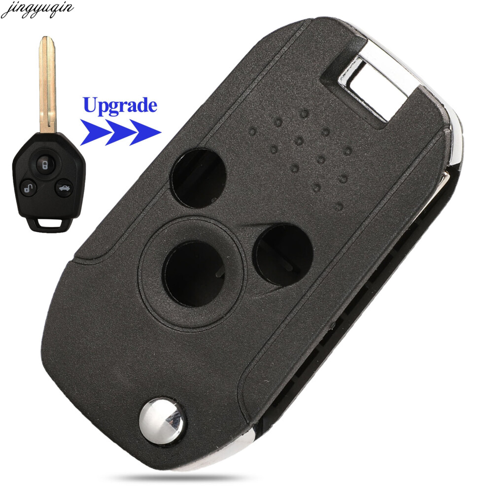 Flip Remote Car Key Case Shell Modified For Subaru Forester Xv Legacy Outback 3 Buttons Folding Fob 6935161682014