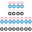 48Pairs Lightweight Silicone Glasses Frame Holders Assorted 1