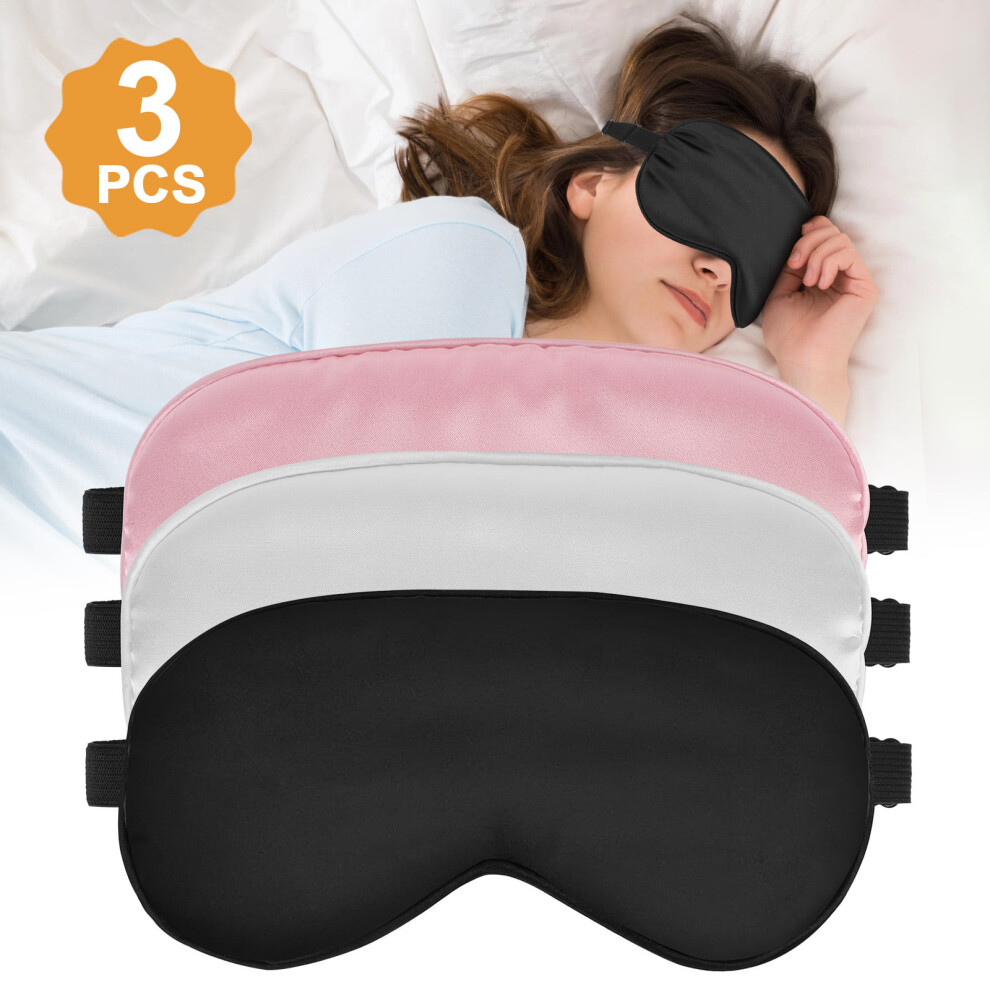 Light 3Pcs Sleeping Mask Block Out Sleep Mask For Eyes Soft Sleeping Aid Eye Mask For Travel Eyeshade Breathable Slaapmasker