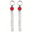 2Pcs Red Car Static Strap Heavy Duty Metal Ground Cable 7