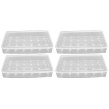 4 Pcs Refrigerator Egg Trays 24 Grids Egg Holder Storage Container