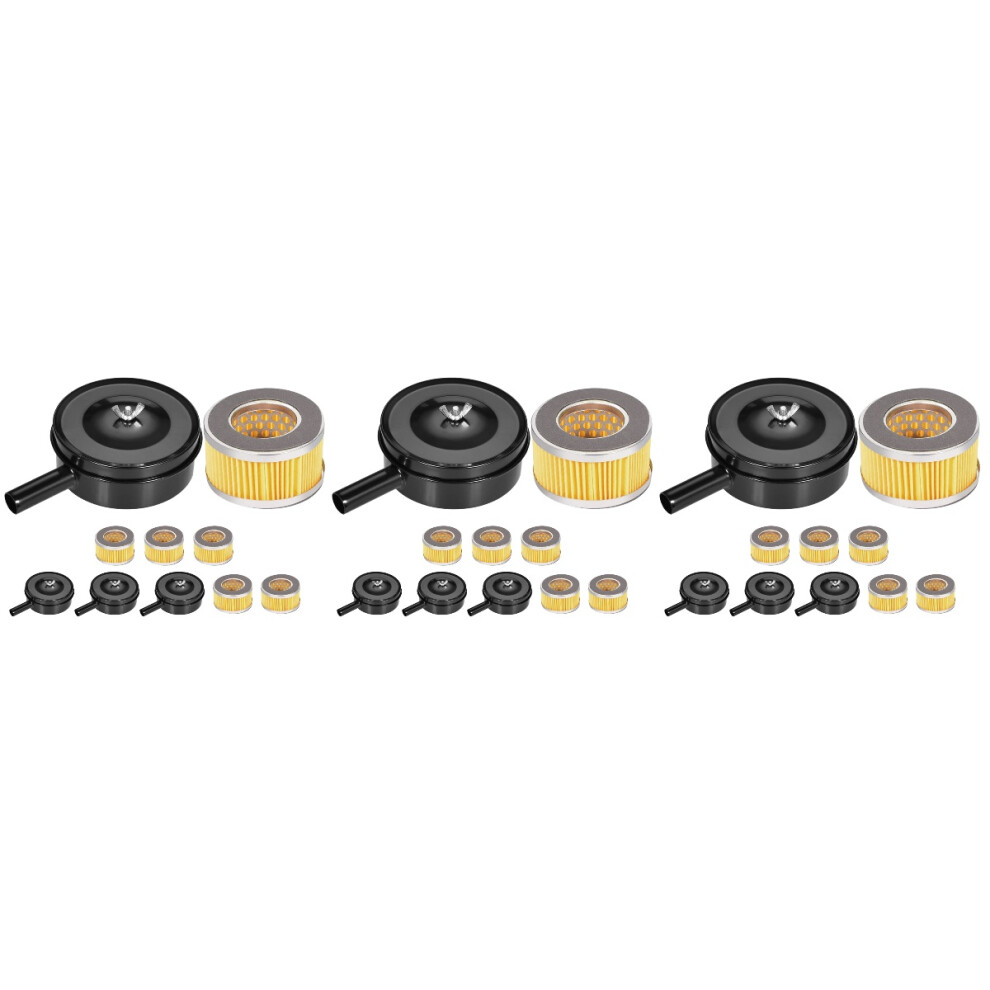 12Pcs Compressor Filter Noise Reduction Sound Muffler Black 3722485361199