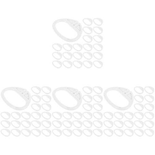 80Pcs Comfortable White PP Pull Ring Handle for Music Box Repair