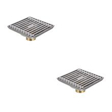 2pcs Stainless Steel Shower Drain Hair Catcher Cover