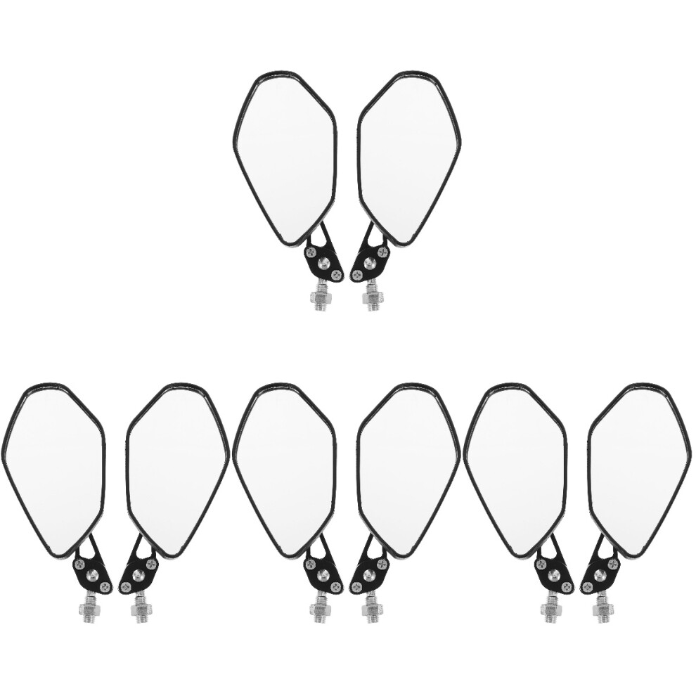 4Pairs Durable Abs Motorcycle Rear Mirrors With Wide View For Scooter 3722485361182