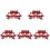 5Pièces Lunettes 2025 Rouge Accessoires Soirée 4