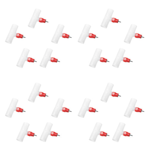 40Pcs Automatic Chicken Waterer Nipples Plastic Poultry Drinker White