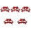 5Pièces Lunettes 2025 Rouge Accessoires Soirée 5