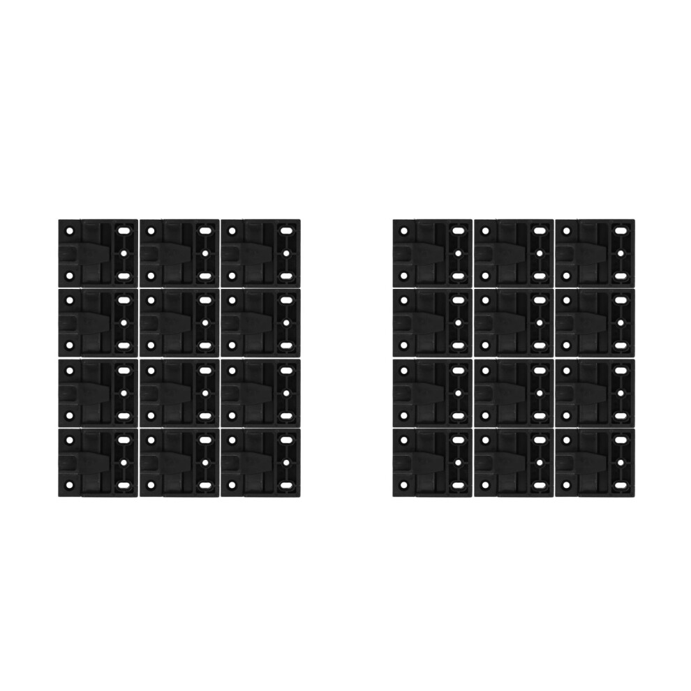 24Sets Black Plastic Roman Column Buckle And False Cabinet Front Clips 3722485360116
