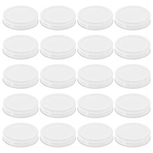 100Pcs Tinplate Mason Jar Lids Reusable White Canning Jar Caps
