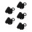 5Pcs PU Craft Kit DIY Black Shoulder Bag Handbag Making Materials Set 5