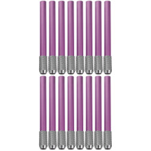 16Pcs Compact Purple Metal Pencil Extenders for Art and Office Use