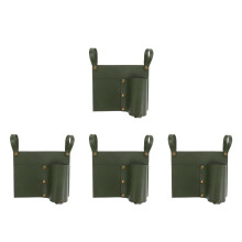 4Pcs PU Green Camping Chair Armrest Organizer Bags with Large Storage