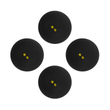 4Pcs Compact Black Rubber Bounce Balls for Indoor and Outdoor Training