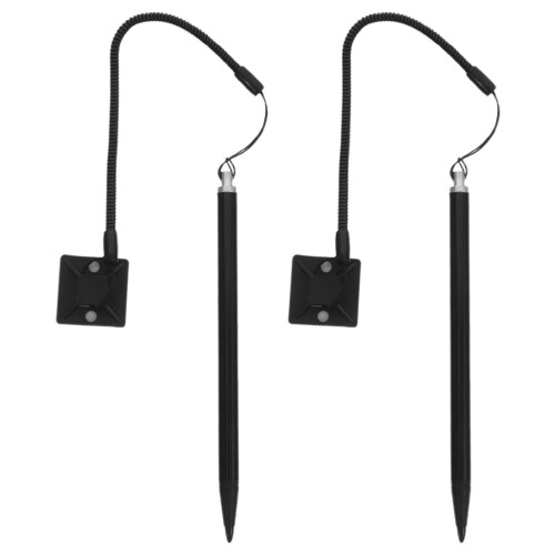 4Pcs Black Resistive Touchscreen Stylus Pens with Holder and String 1
