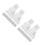 2Sets Durable White Baby Gate Hooks and Brackets for Car Use 1