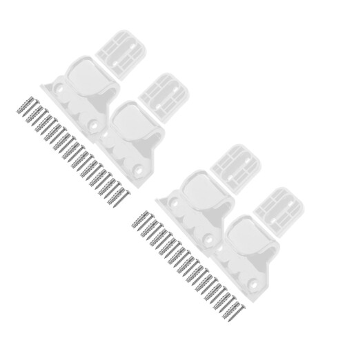 2Sets Durable White Baby Gate Hooks and Brackets for Car Use
