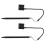 4Pcs Black Resistive Touchscreen Stylus Pens with Holder and String 3