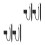 4Pcs Black Resistive Touchscreen Stylus Pens with Holder and String 4