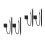 4Pcs Black Resistive Touchscreen Stylus Pens with Holder and String 7