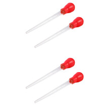 4Pcs Durable Red Aquarium Cleaning Tool Fish Tank Pipette