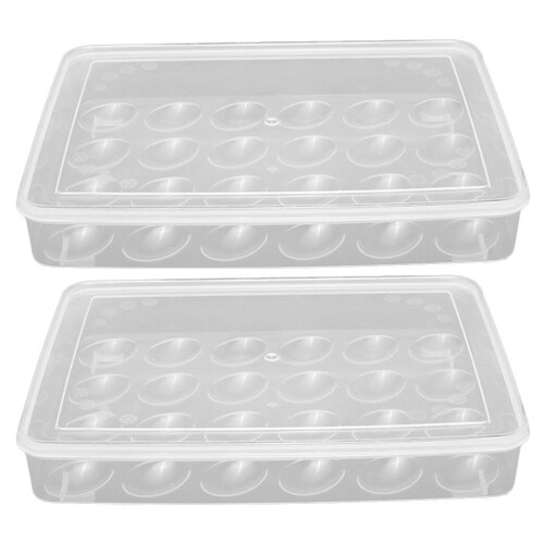 4 Pcs Refrigerator Egg Trays 24 Grids Egg Holder Storage Container 1