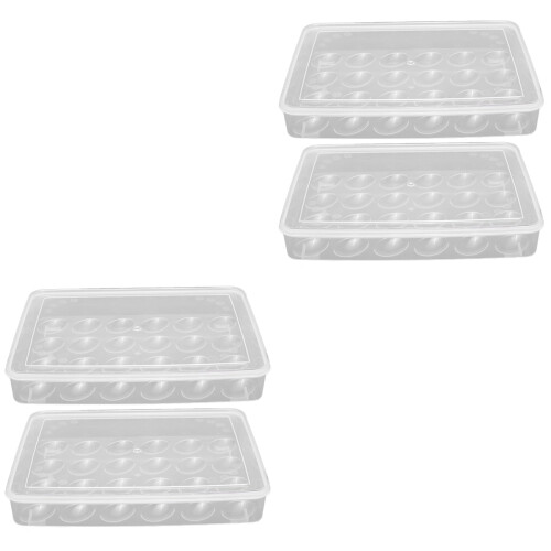 4 Pcs Refrigerator Egg Trays 24 Grids Egg Holder Storage Container 2