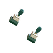 2Pcs Handheld Date Stamp Green Wood Iron DIY Craft Supply