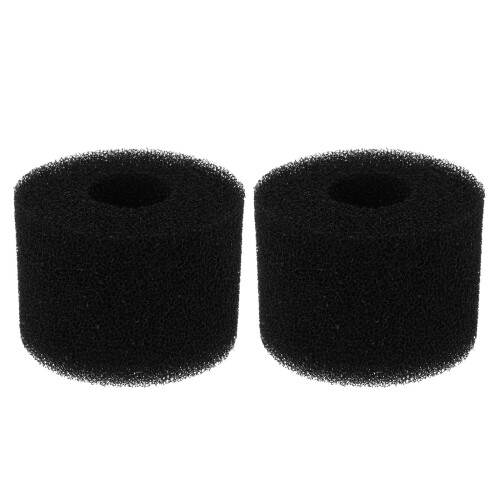 2Pcs Pool Filter Sponge Black Cylinder Sponge for Swimming Pool Use