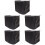5Pcs Black Kayak Motor Protective Covers Oxford Cloth Fit 7