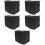 5Pcs Black Kayak Motor Protective Covers Oxford Cloth Fit 8