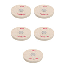 5Pcs White Fabric Polishing Wheels for DIY Jewelry and Metal Buffing