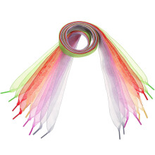 5Pcs Fat Ribbon Shoelaces for Sneakers Assorted Color Chiffon Material